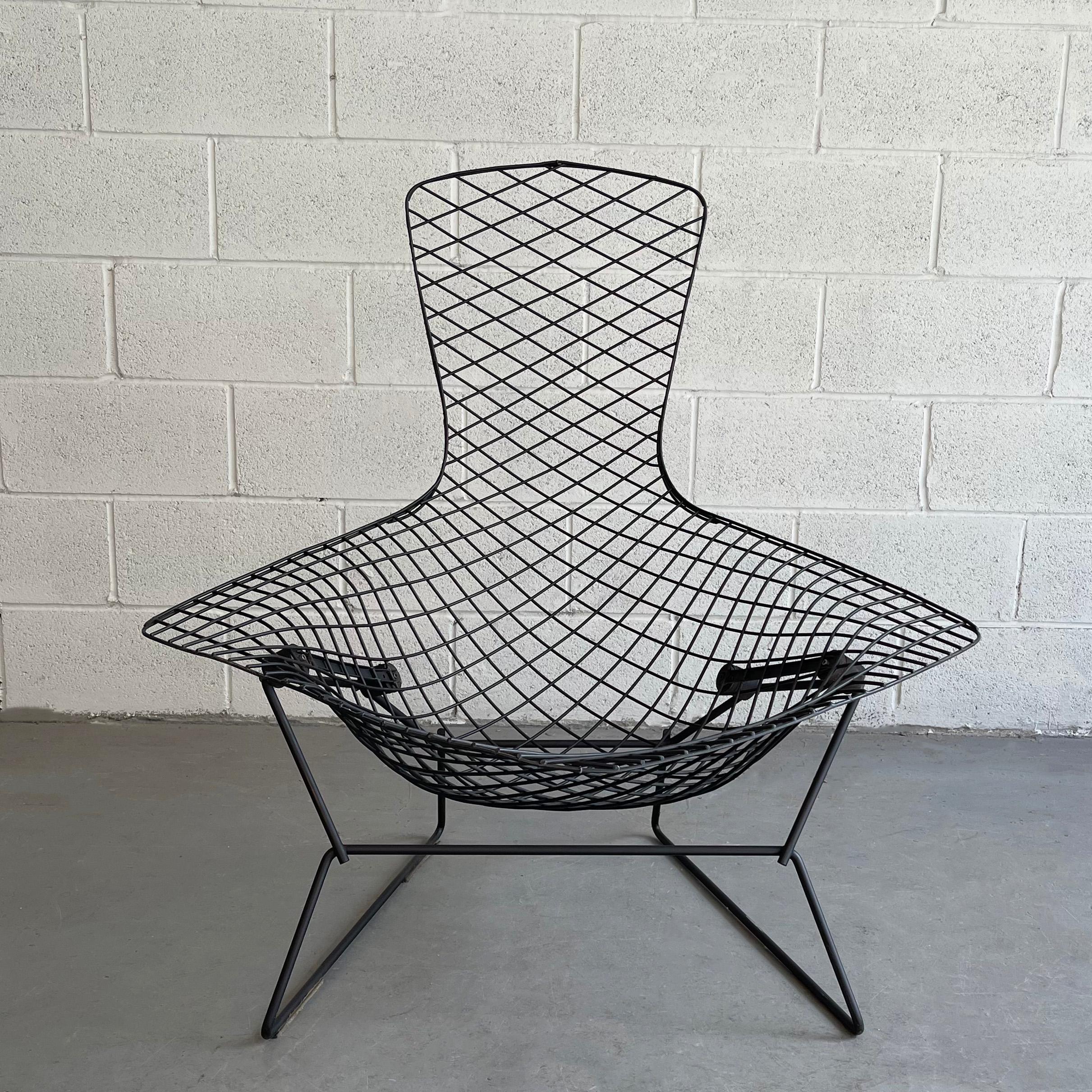 Mid-Century Modern Bird Lounge Chair with Ottoman by Harry Bertoia for Knoll