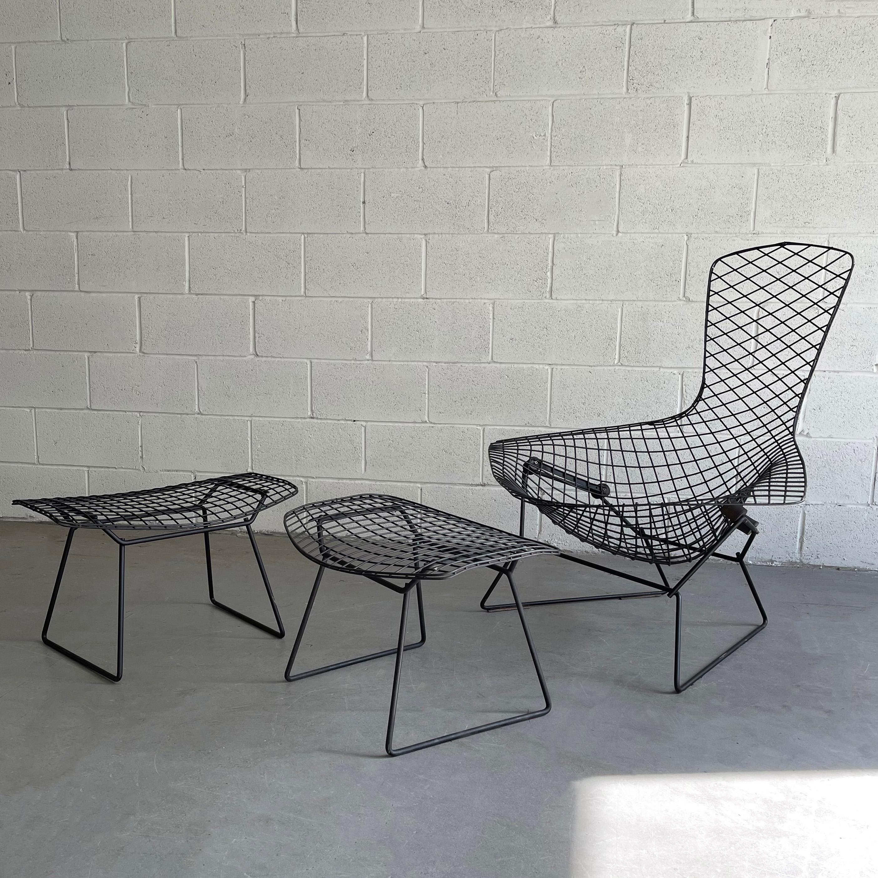 Bird Lounge Chair with Ottoman by Harry Bertoia for Knoll 1