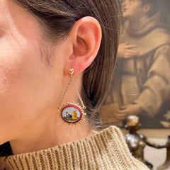 Bird Micromosaic Earrings