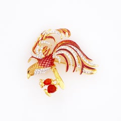 Bird of Paradise Figural Brooch By Nolan Miller, 1980s