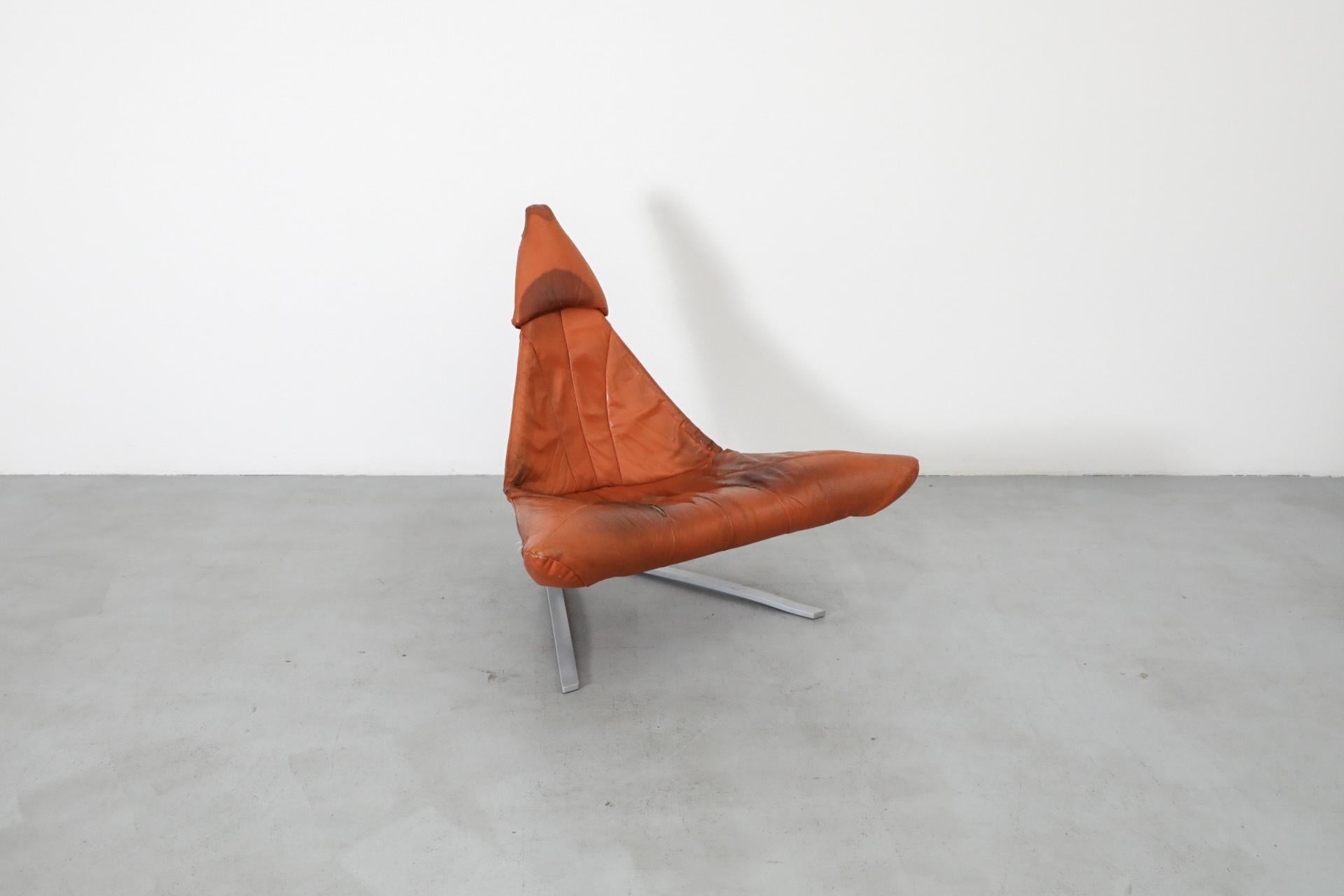 Chaise en cuir vintage 