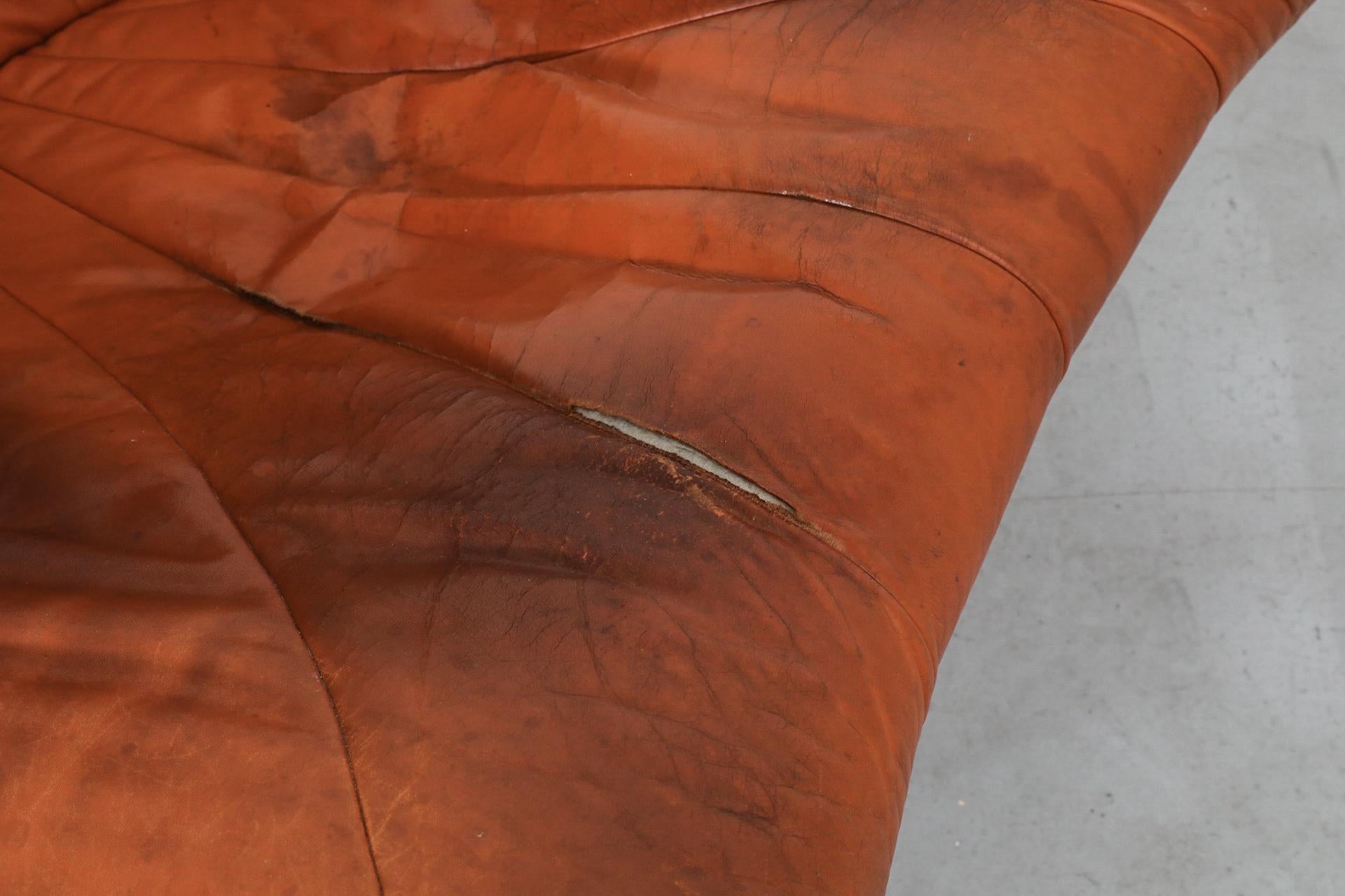 Chaise en cuir vintage 