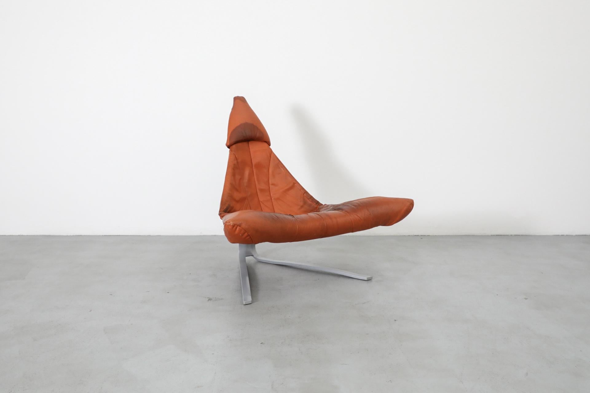 Chaise en cuir vintage 