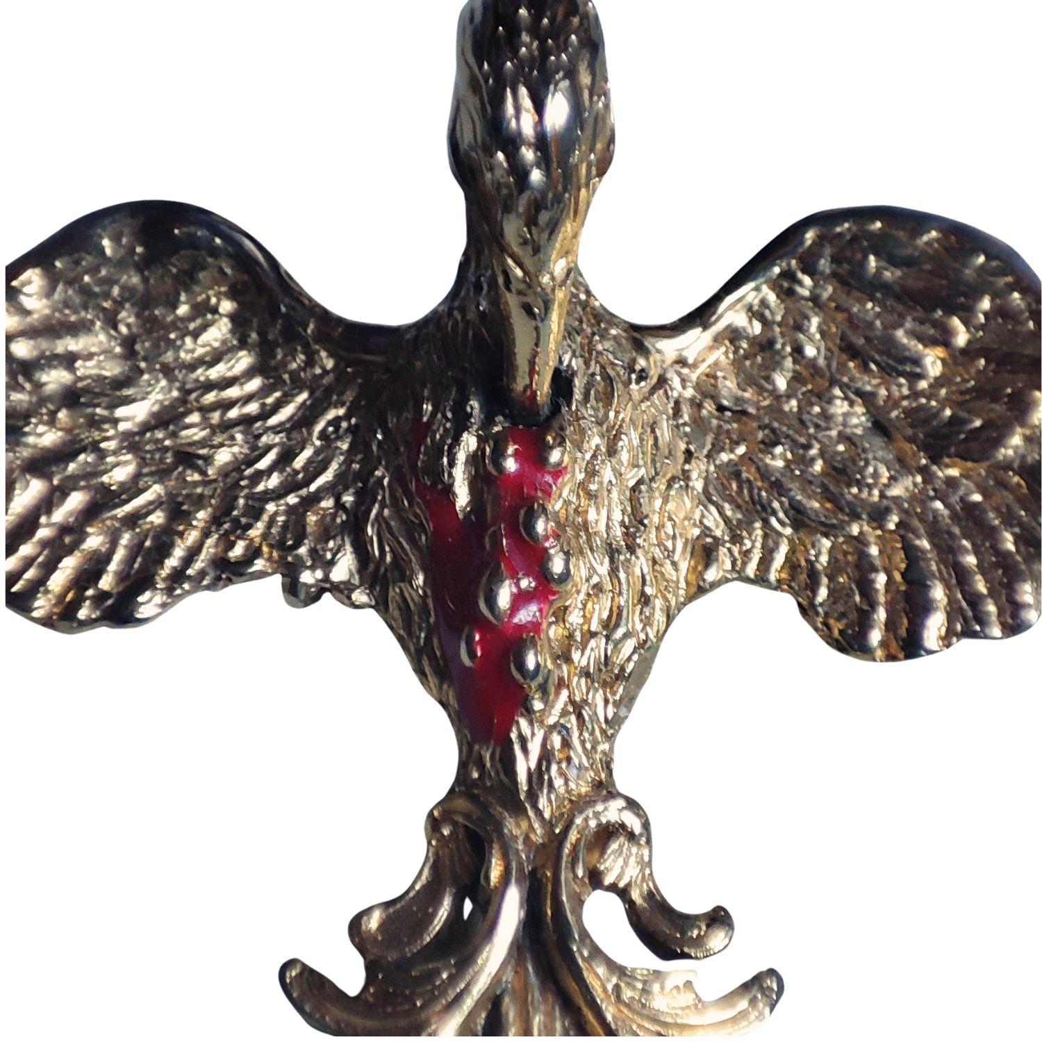 Artigiano Bird Of Sacrifice Pendant Metallo dorato in vendita