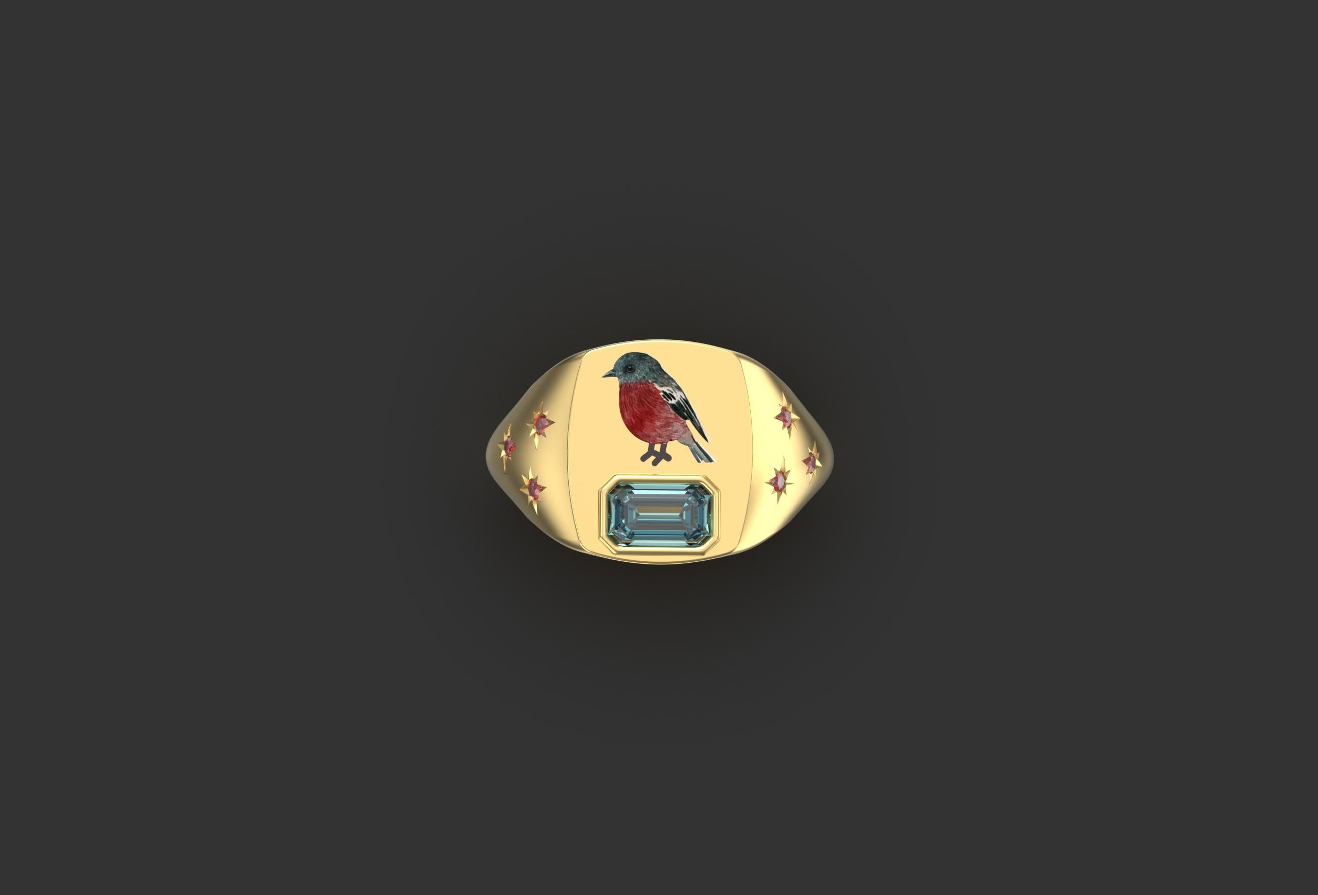 bird signet ring