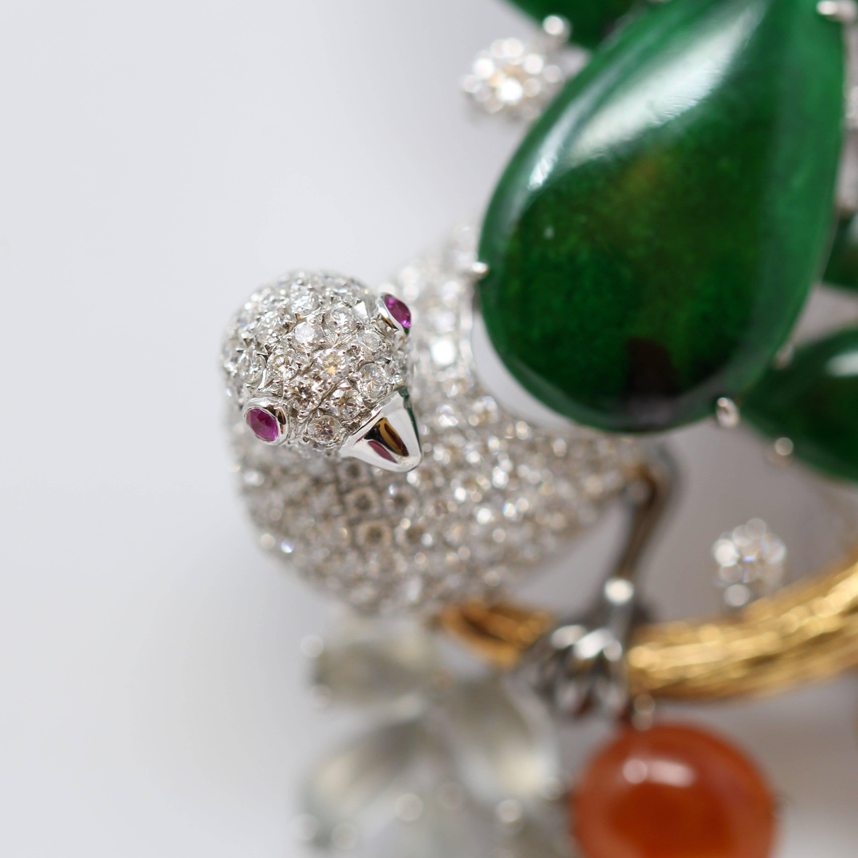 „Bird on A Tree“ Baikalla Jewelry Signature Halsband-Halskette (Cabochon) im Angebot
