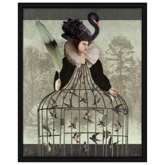 Vintage Bird Queen Digital Painting