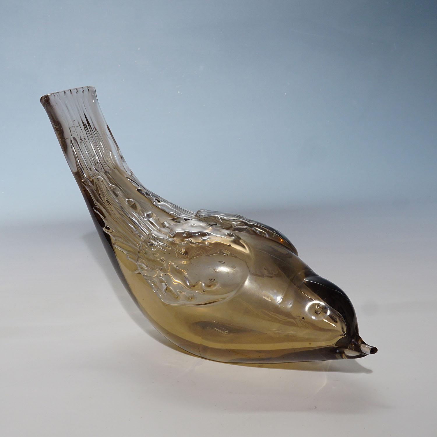 Mid-Century moderno Uccello scultura di Tyra Lundgren per Venini 1930 in vendita