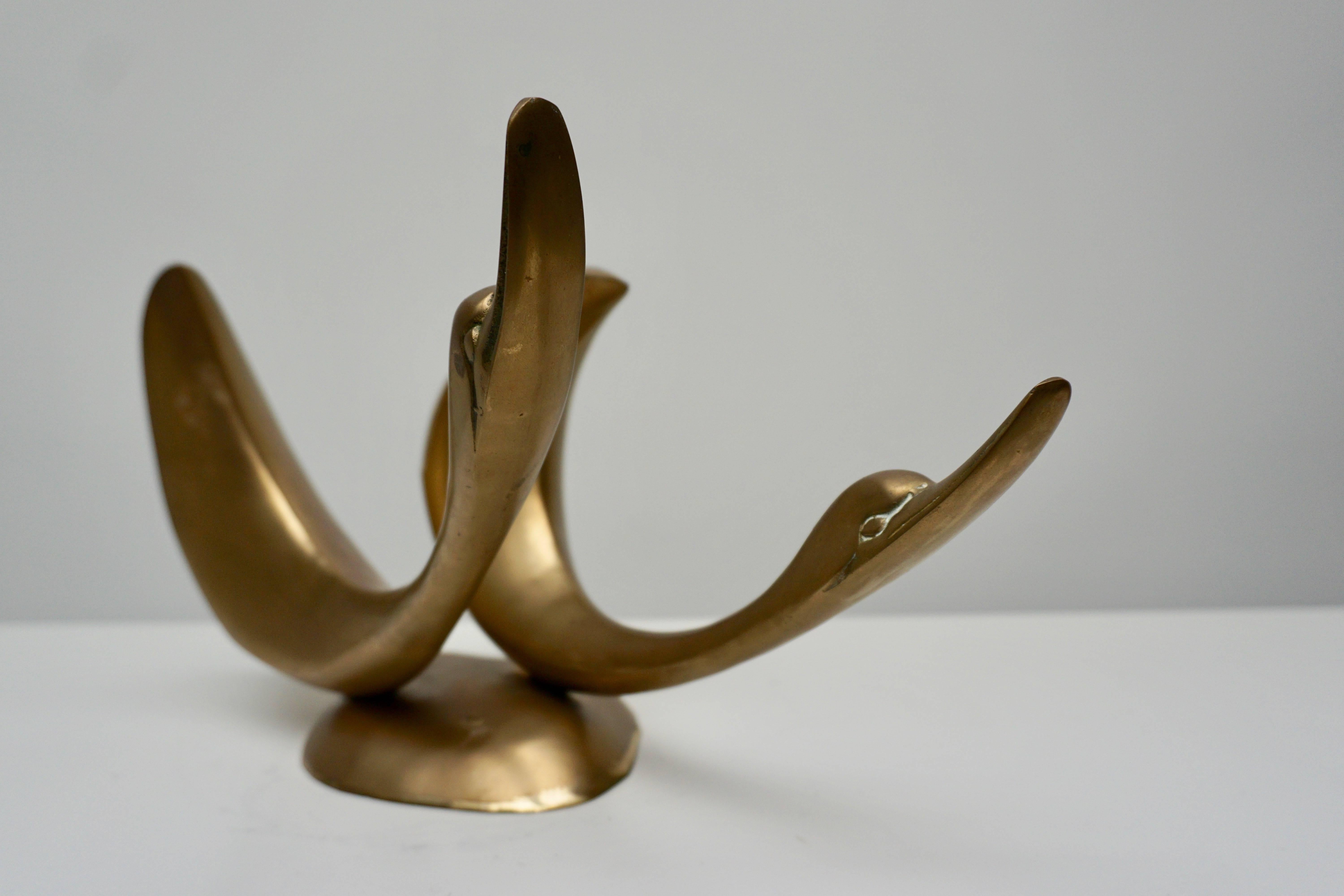 Brass Bird Sculpture For Sale