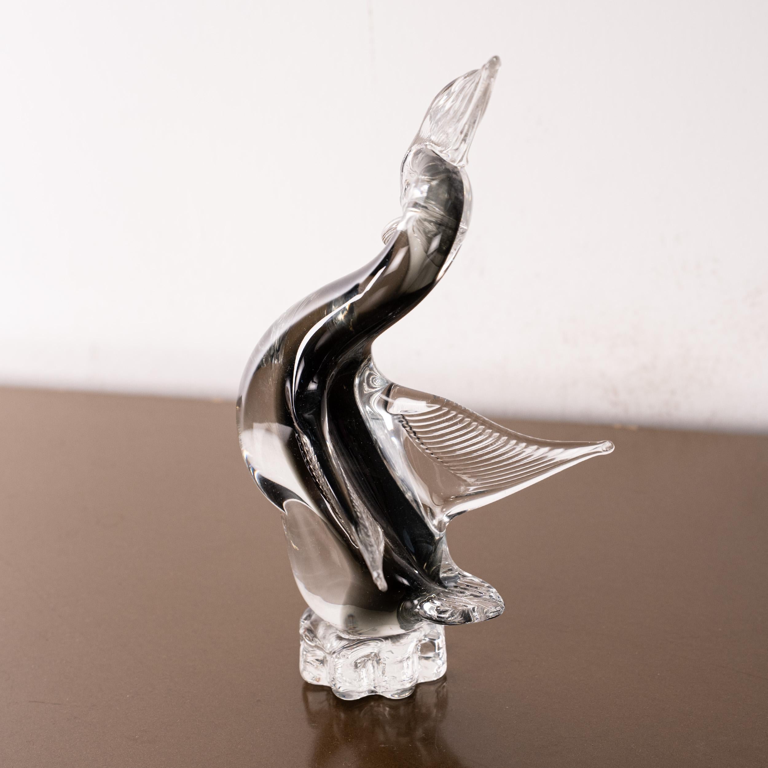 Bird Sculpture in Grey and Crystal Murano glass, Italy in stock

Dimensions: L 28 cm x H 32 cm x D 28 cm ( L 11.0