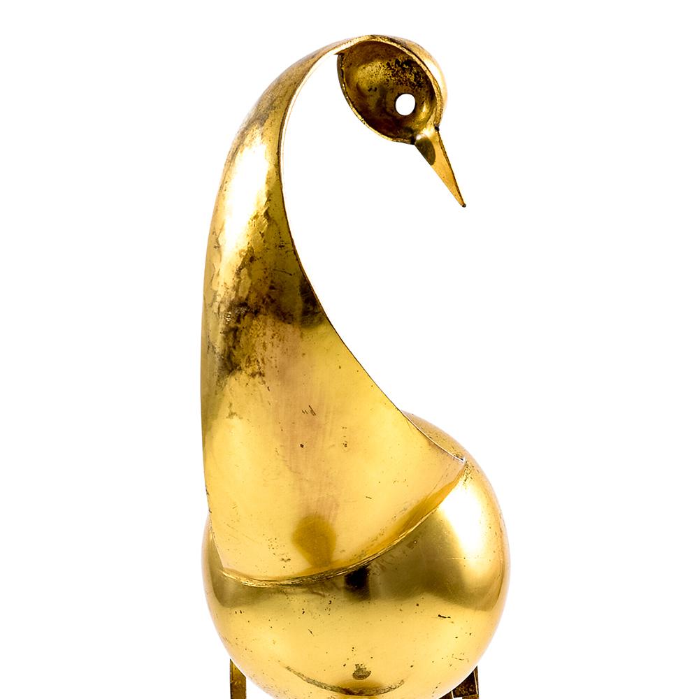 Bird Sculpture Werkstatte Hagenauer Vienna Brass-plated 1930s Austrian Art Deco For Sale 5