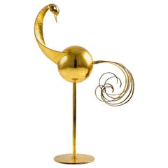 Bird Sculpture Werkstatte Hagenauer Vienna Brass-plated 1930s Austrian Art Deco