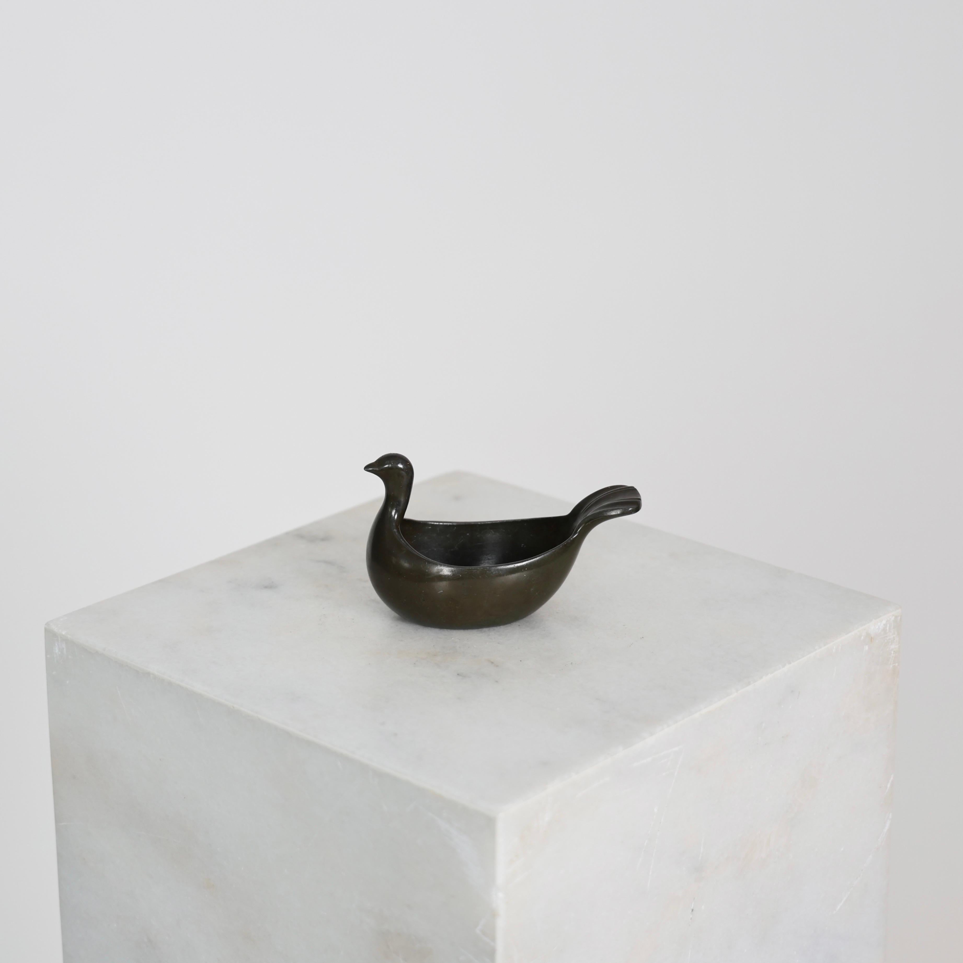 Danish Bird-Shaped Diskometal Bowl by Just Andersen, 1930s, Denmark For Sale