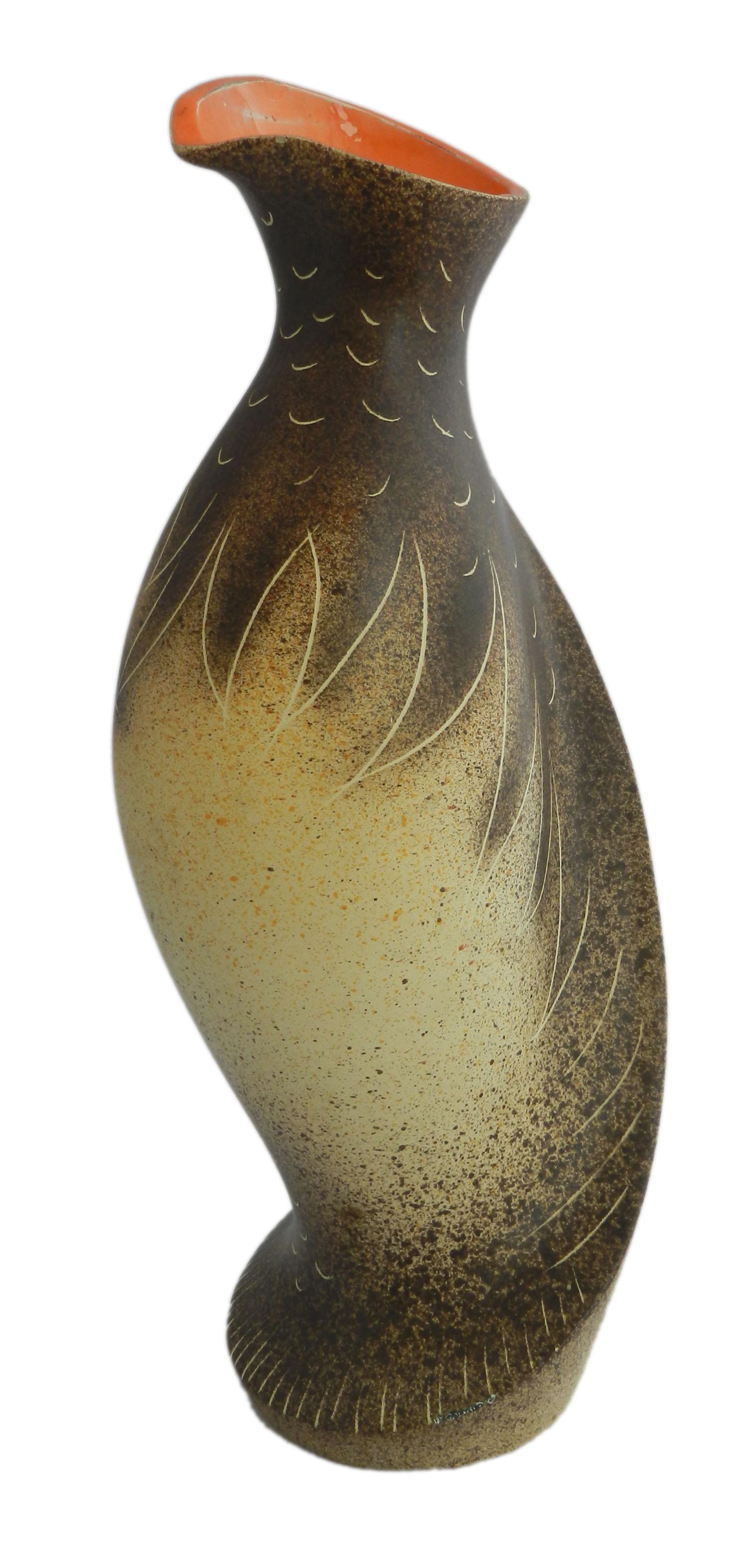Mid-20th Century Bird Vase Mid Century Zoomorphic For Sale