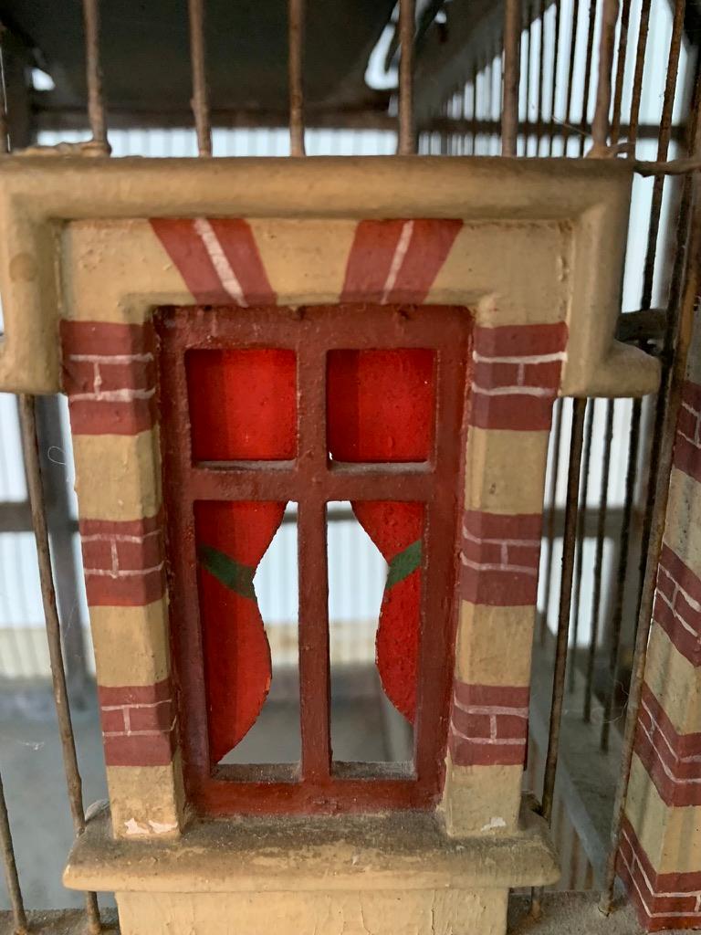 Hand-Painted Bird Cage For Sale