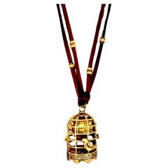 Birdcage pendant necklace