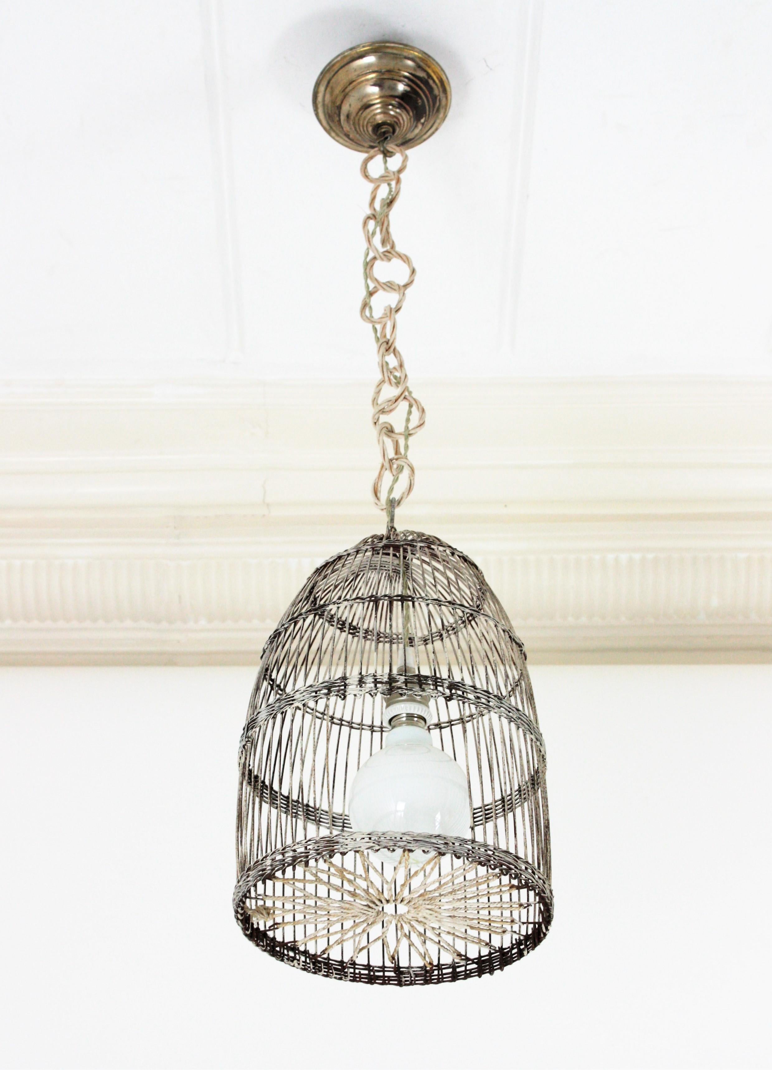 Birdcage Rustic Hanging Light Pendant Lamp 3