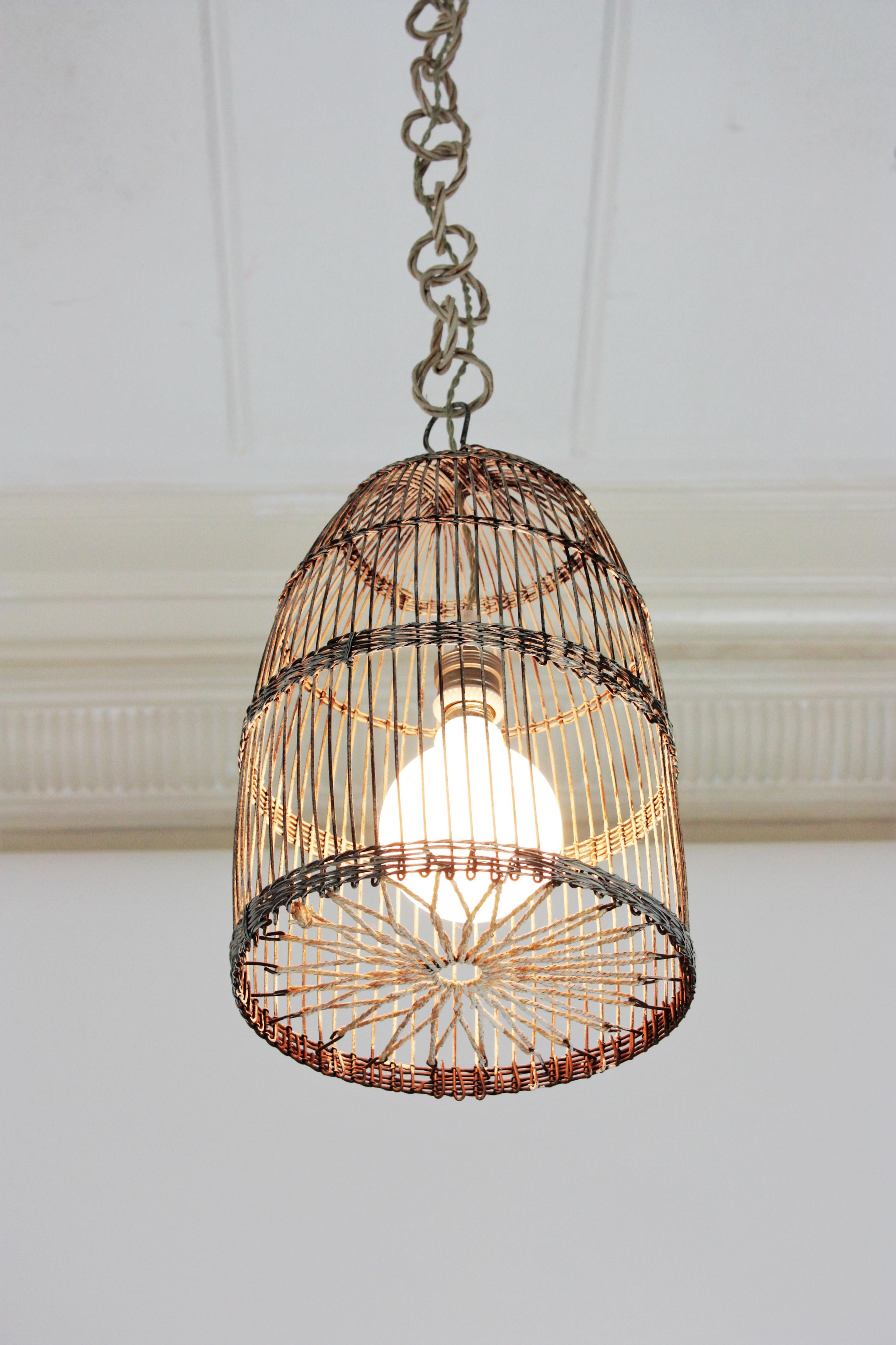 Birdcage Rustic Hanging Light Pendant Lamp 4