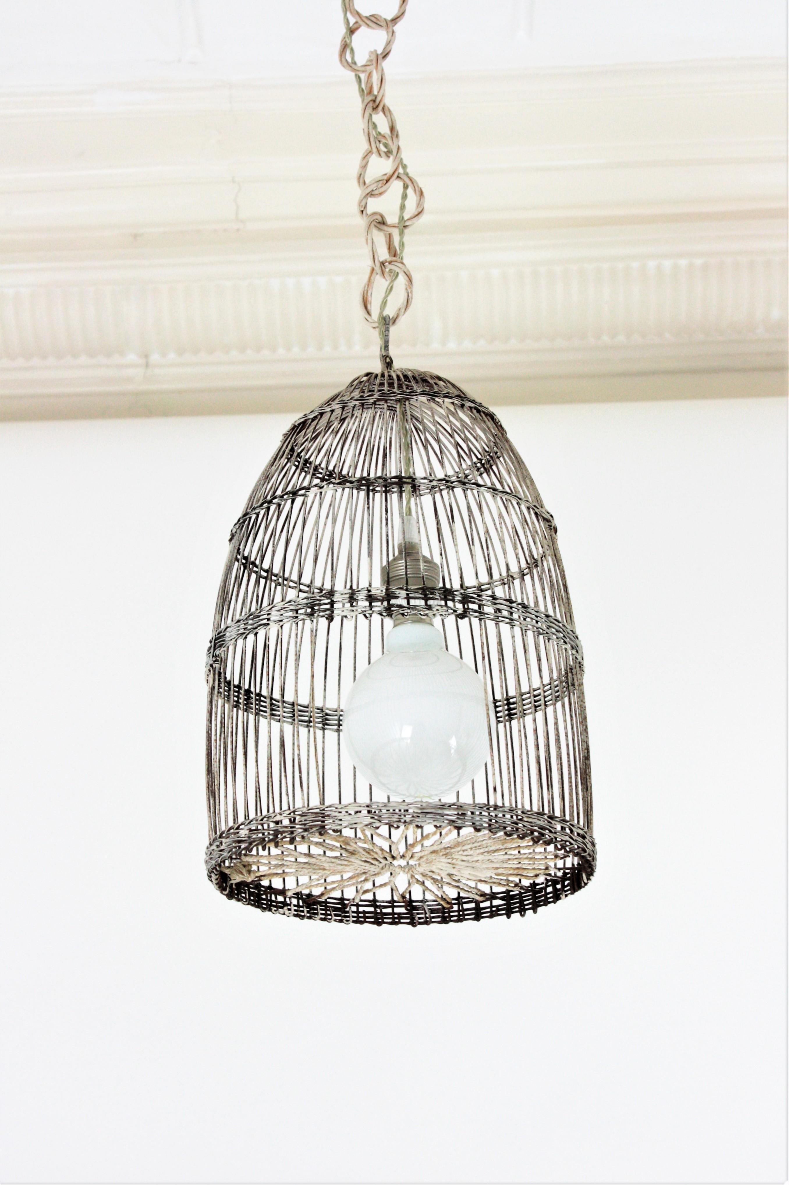 Birdcage Rustic Hanging Light Pendant Lamp 5