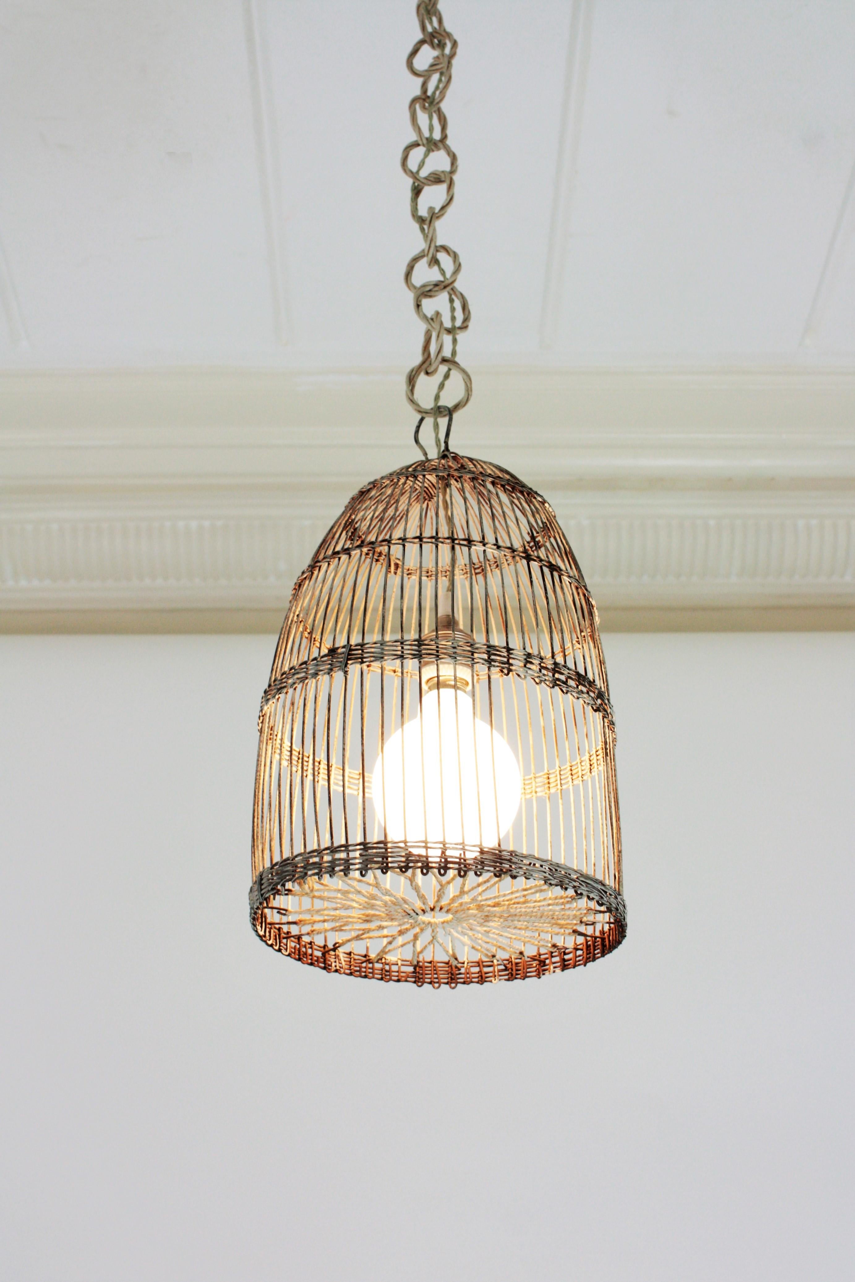 Birdcage Rustic Hanging Light Pendant Lamp 6