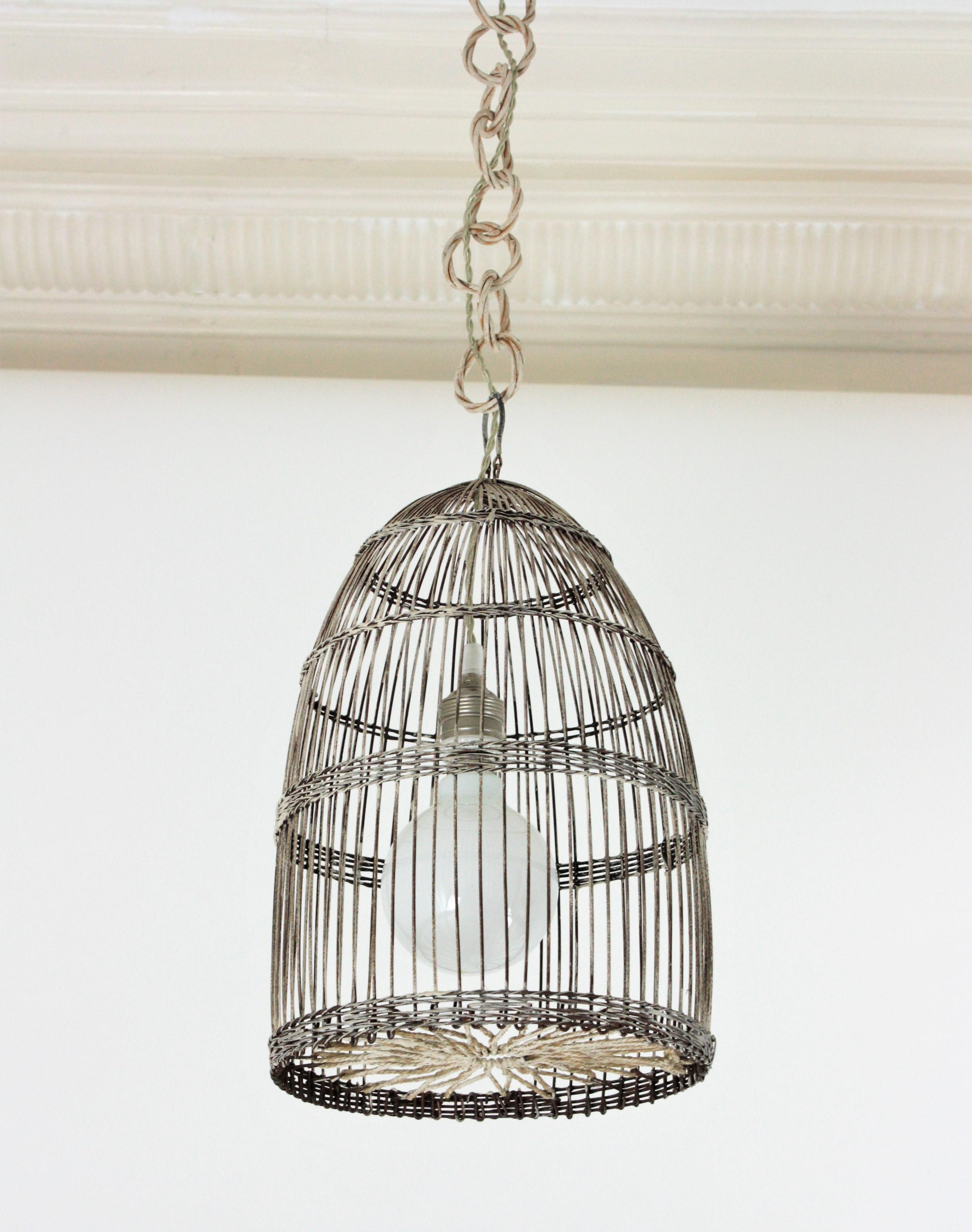 Birdcage Rustic Hanging Light Pendant Lamp 7