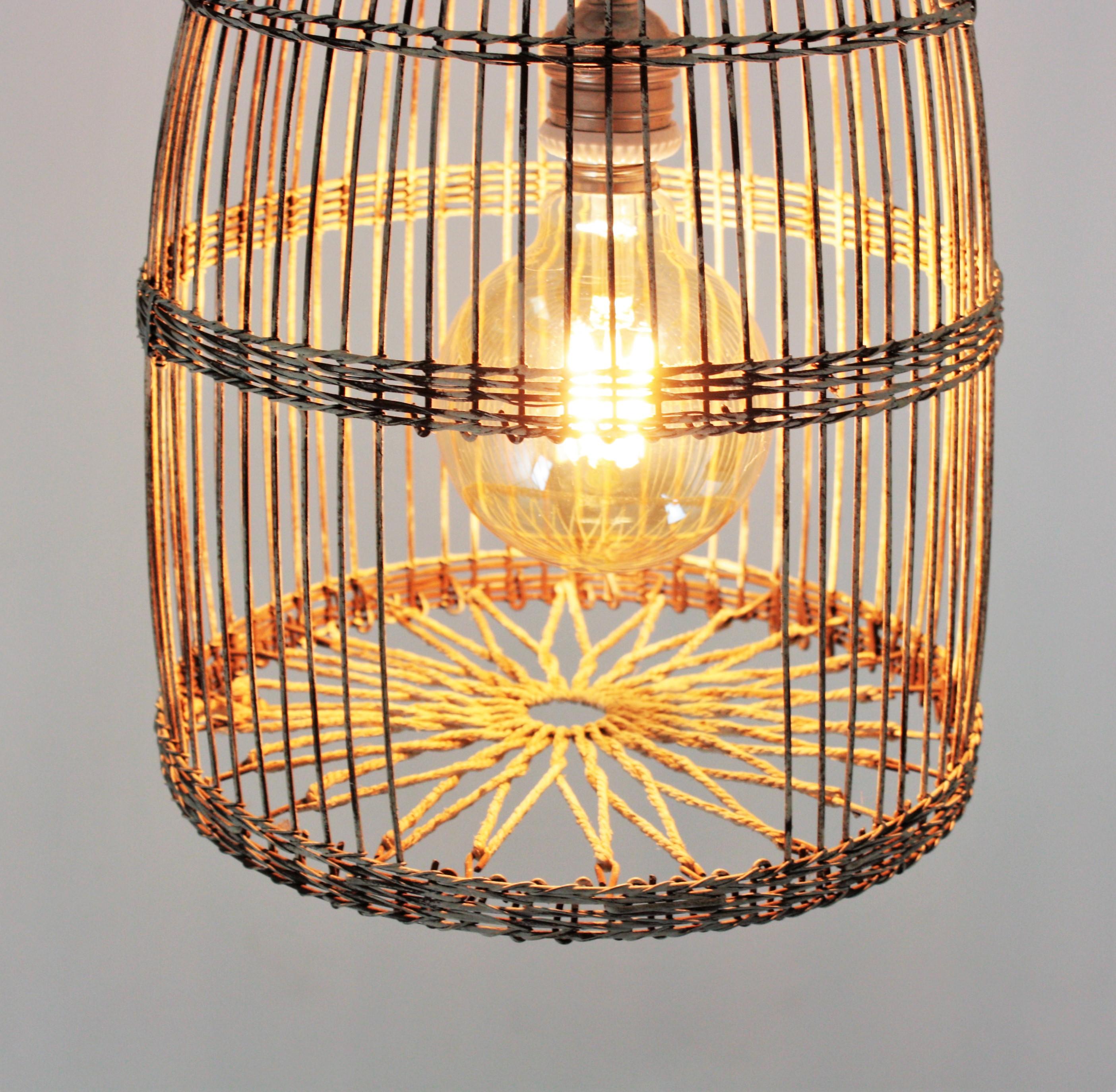 Birdcage Rustic Hanging Light Pendant Lamp 8