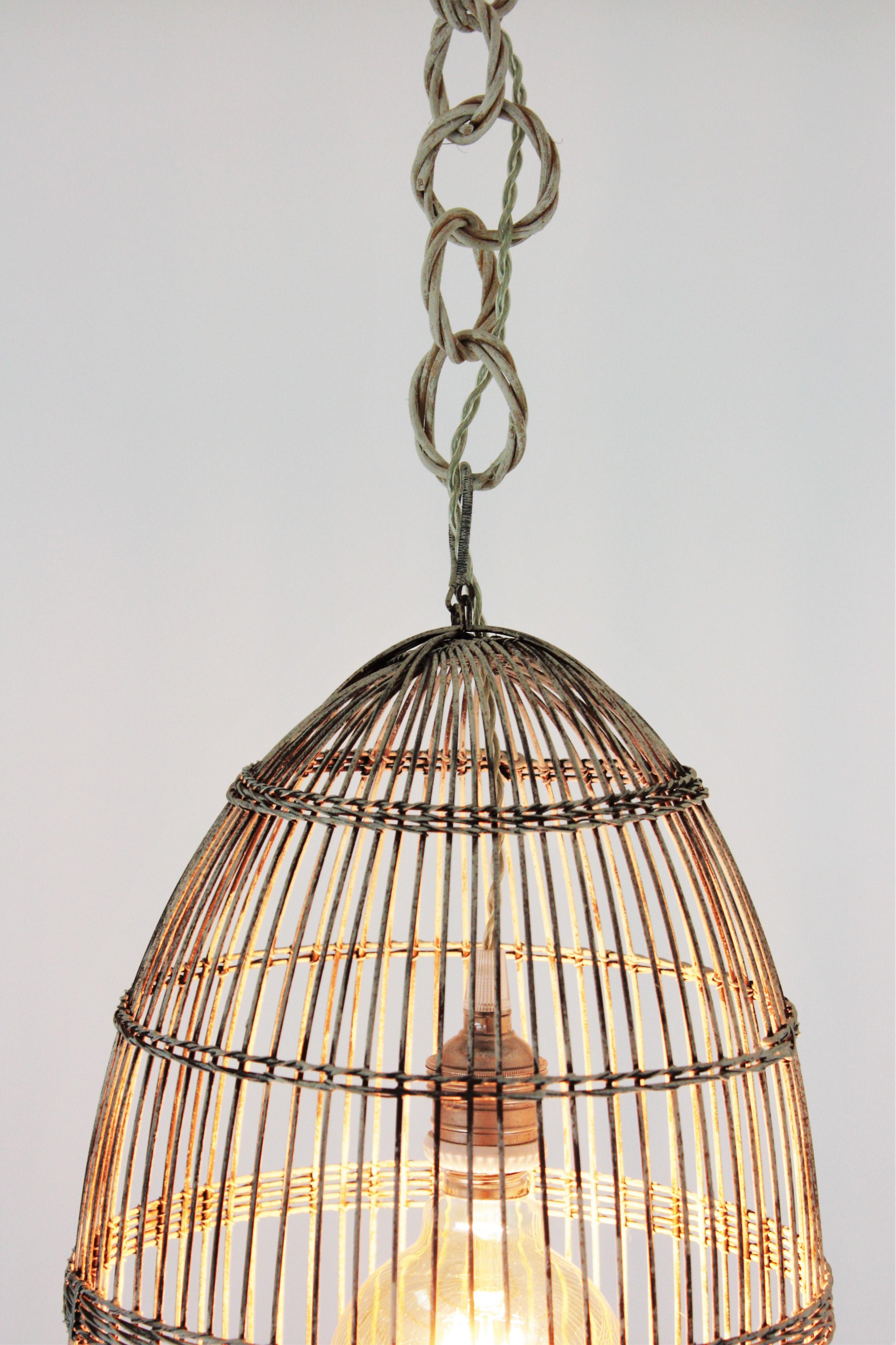 Birdcage Rustic Hanging Light Pendant Lamp 10