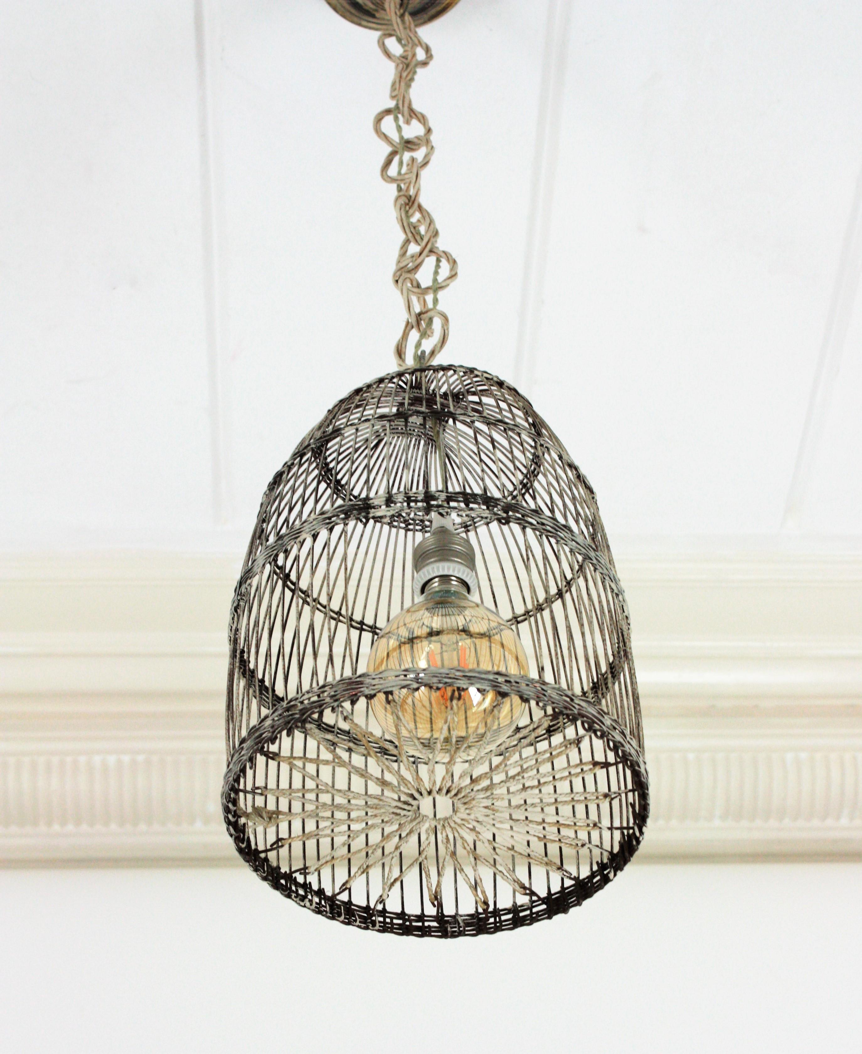 Birdcage Rustic Hanging Light Pendant Lamp 12