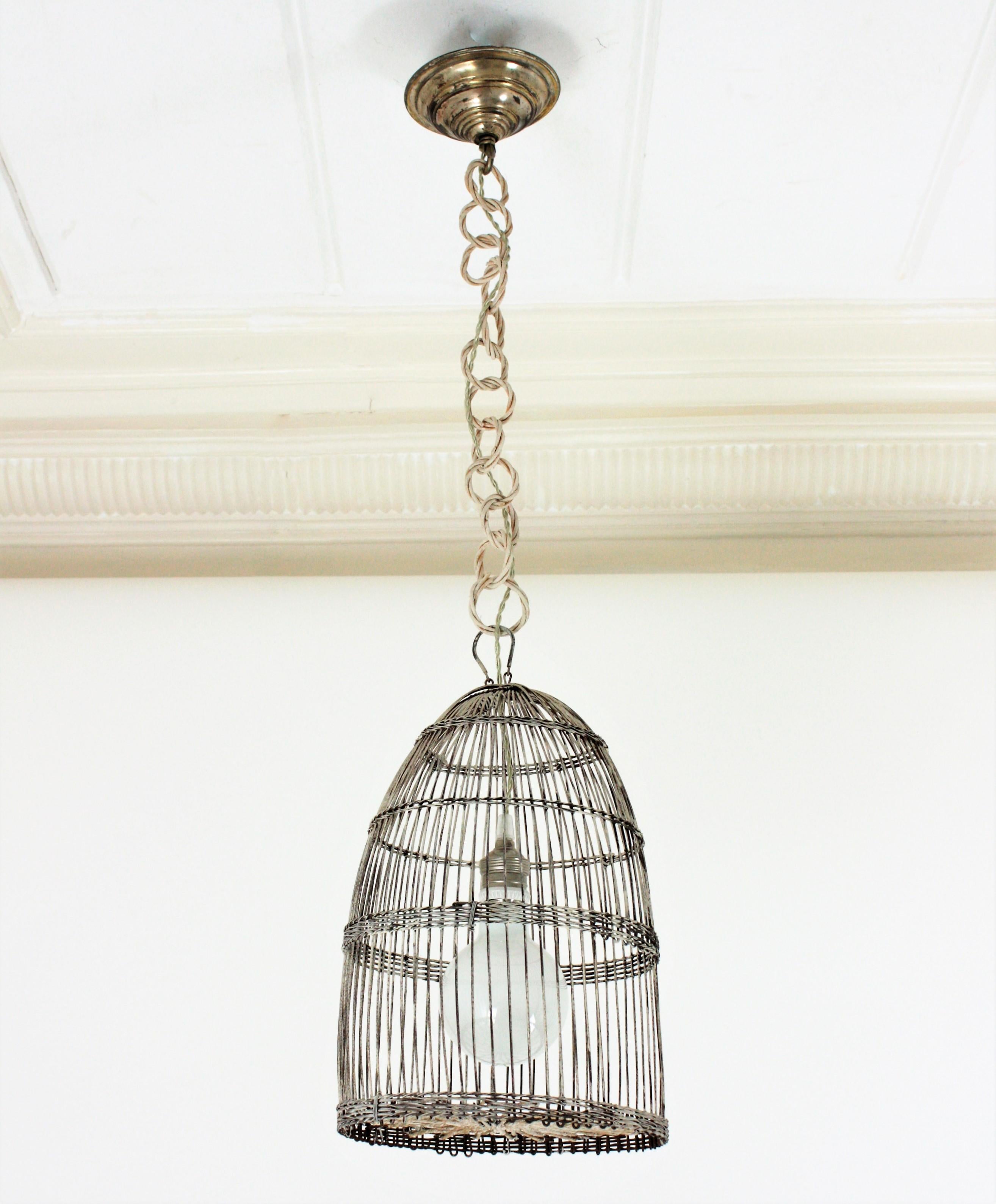 Birdcage Rustic Hanging Light Pendant Lamp 13