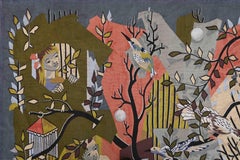 Pajarero, Elie Grekoff - Tapiz moderno francés Aubusson Taller Pinton 1529
