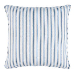 Birdie Ticking Stripe Pillow in Indigo 18 x 18"