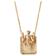 Collar dorado de cristal Birdman