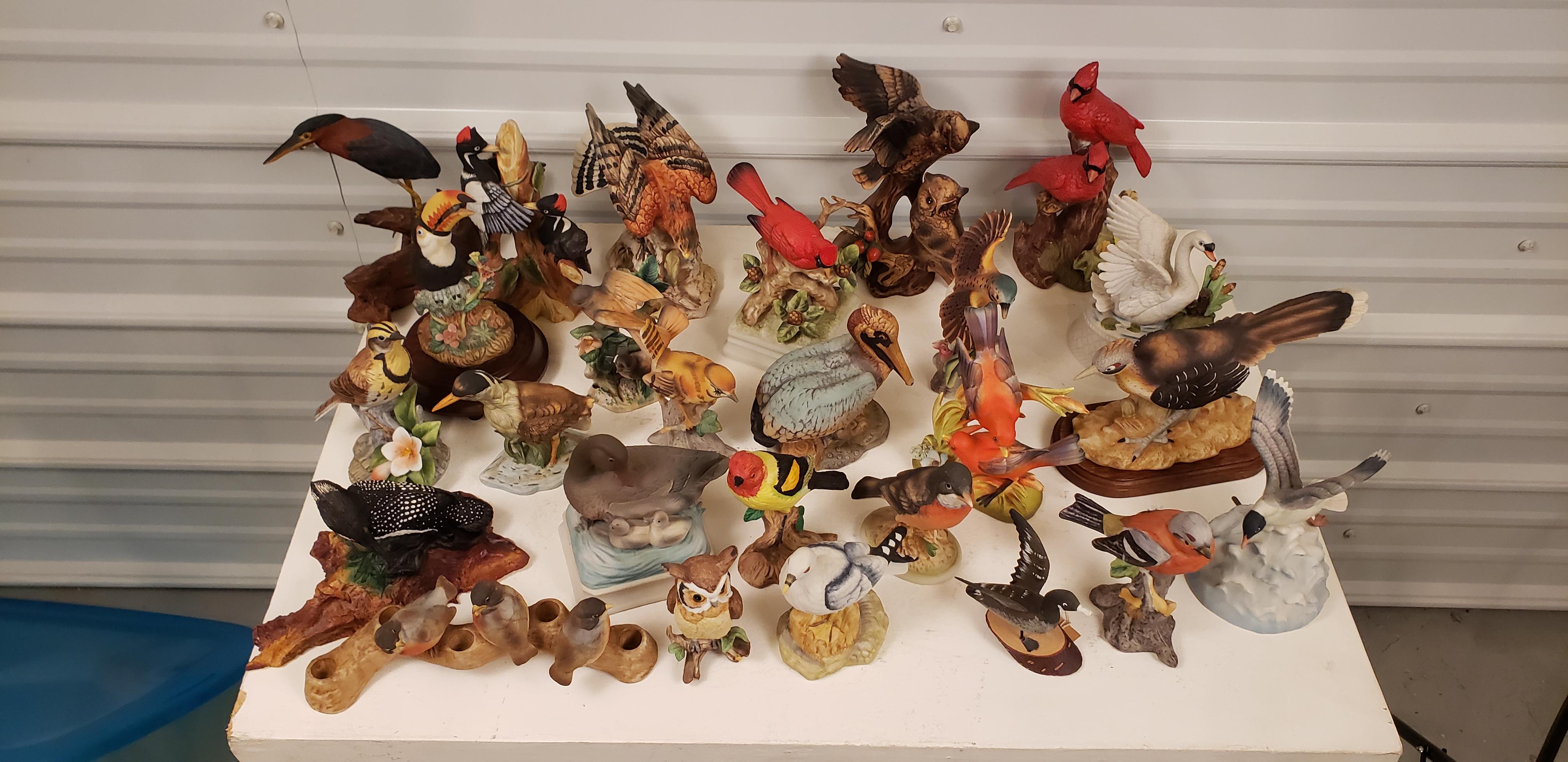 Birds a Collection of 25 Bird Figures and Music Boxes In Excellent Condition For Sale In New York, NY