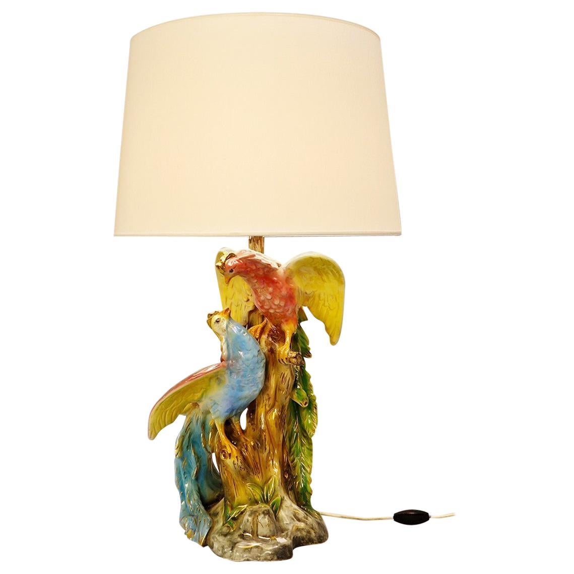 Brass Bird Table Lamp For Sale at 1stDibs