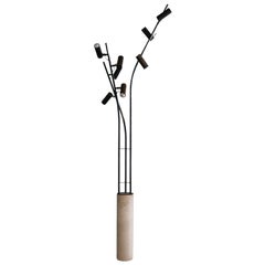 Lampada da terra contemporanea Birds in cemento/ferro, spot led