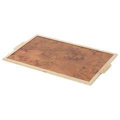 Bird's-Eye Maple and Brass Tray in the Willy Rizzo Style, 1970