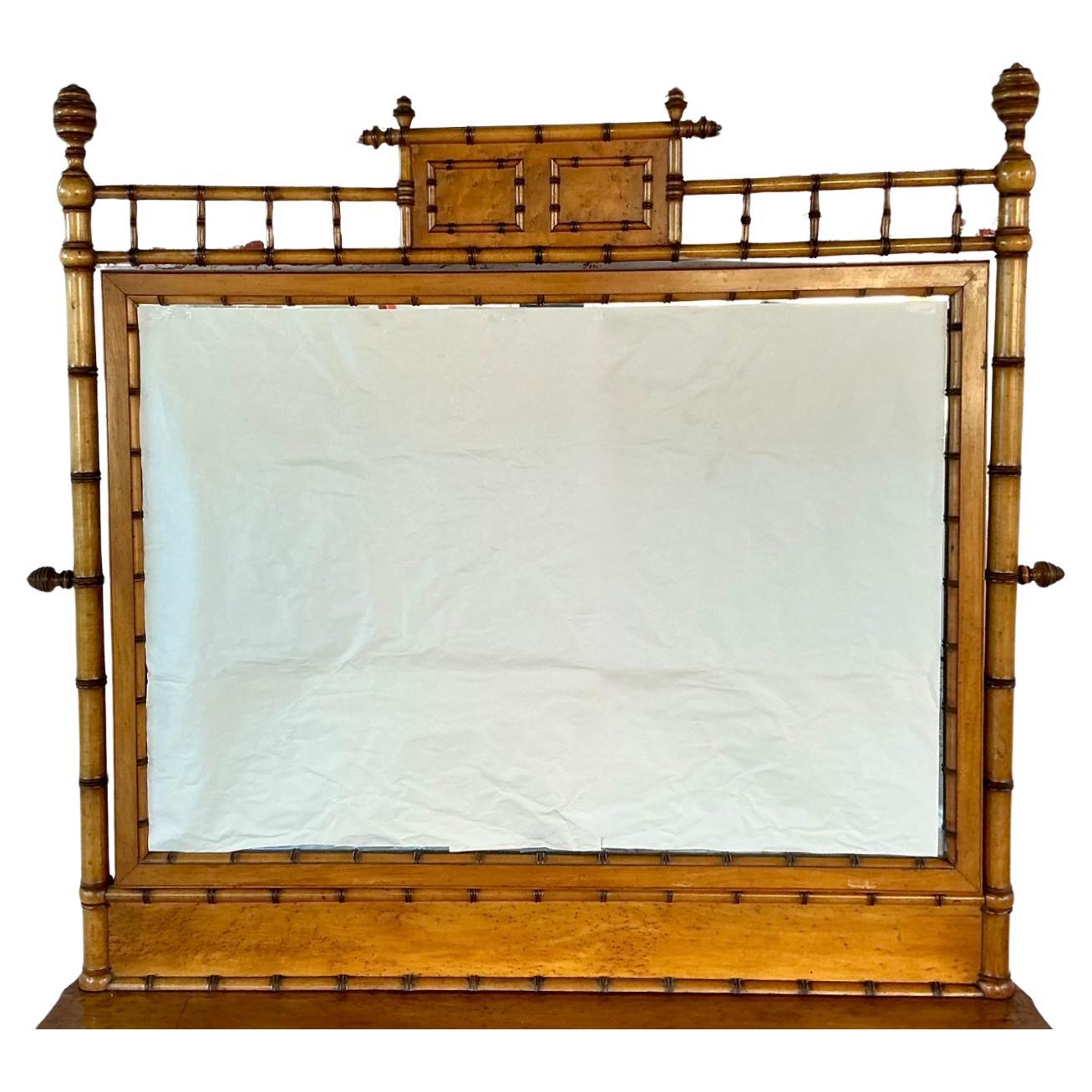 Estetismo Bird's Eye Maple and Faux Bamboo Dresser/Commode in vendita