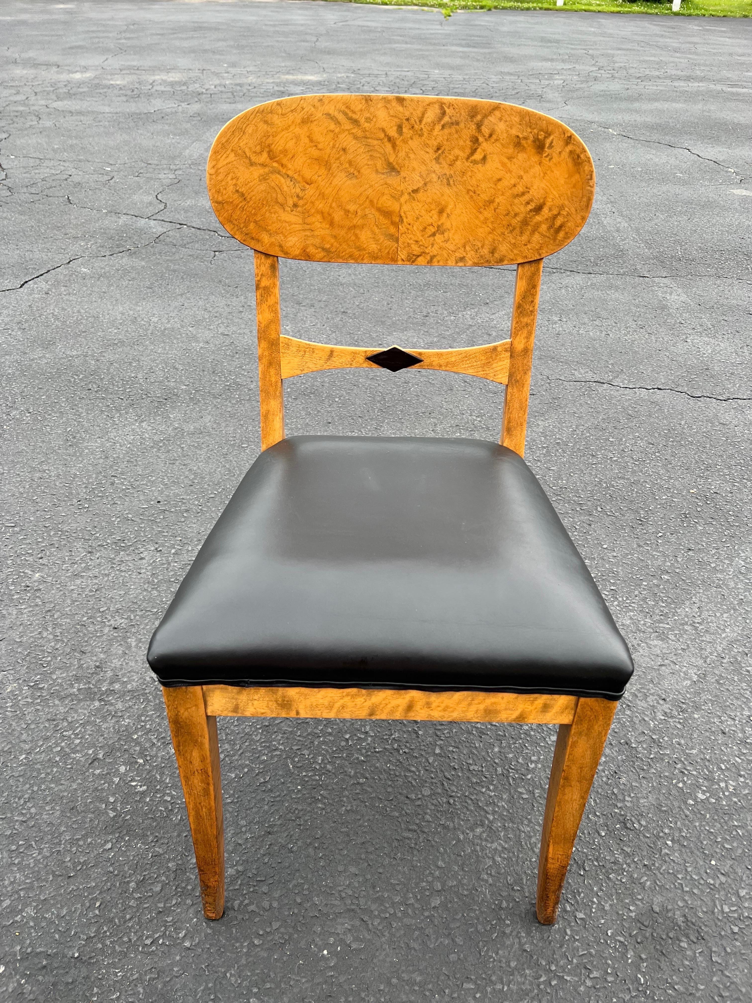 Birds Eye Maple Biedermeier Style Chair 9