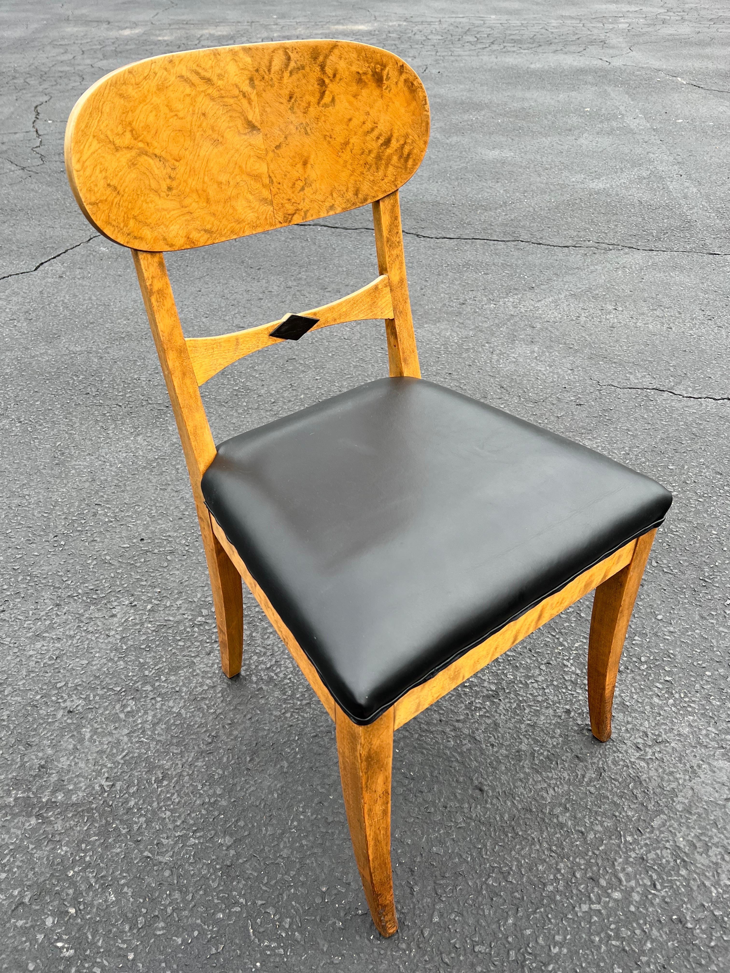 Birds Eye Maple Biedermeier Style Chair 12