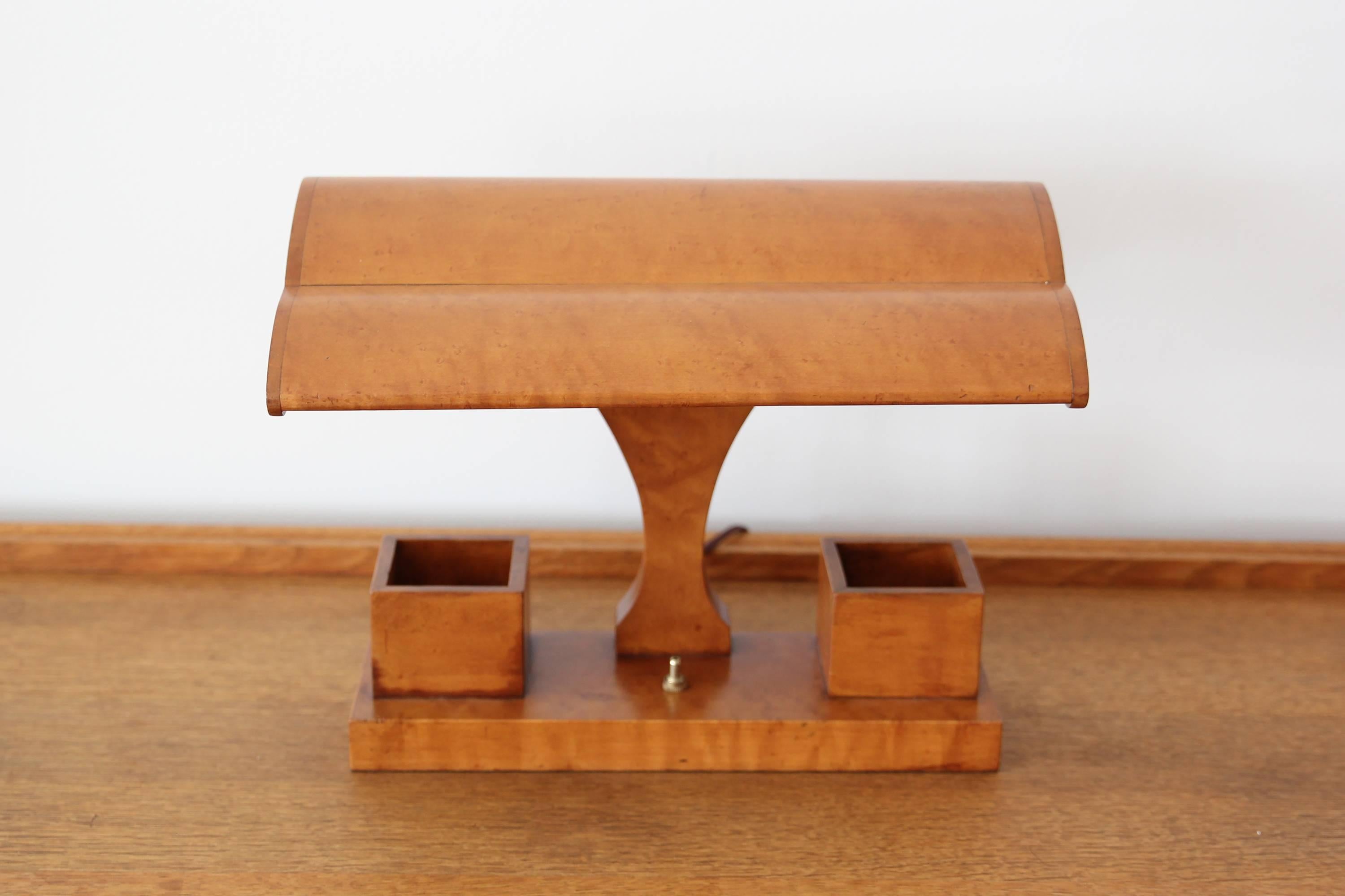 American Bird's-Eye Maple Desk Light