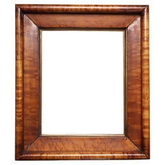 Birds Eye Maple Picture Frame. English, Early 19th Century