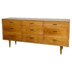 Vintage Birds eye maple triple dresser by Lane