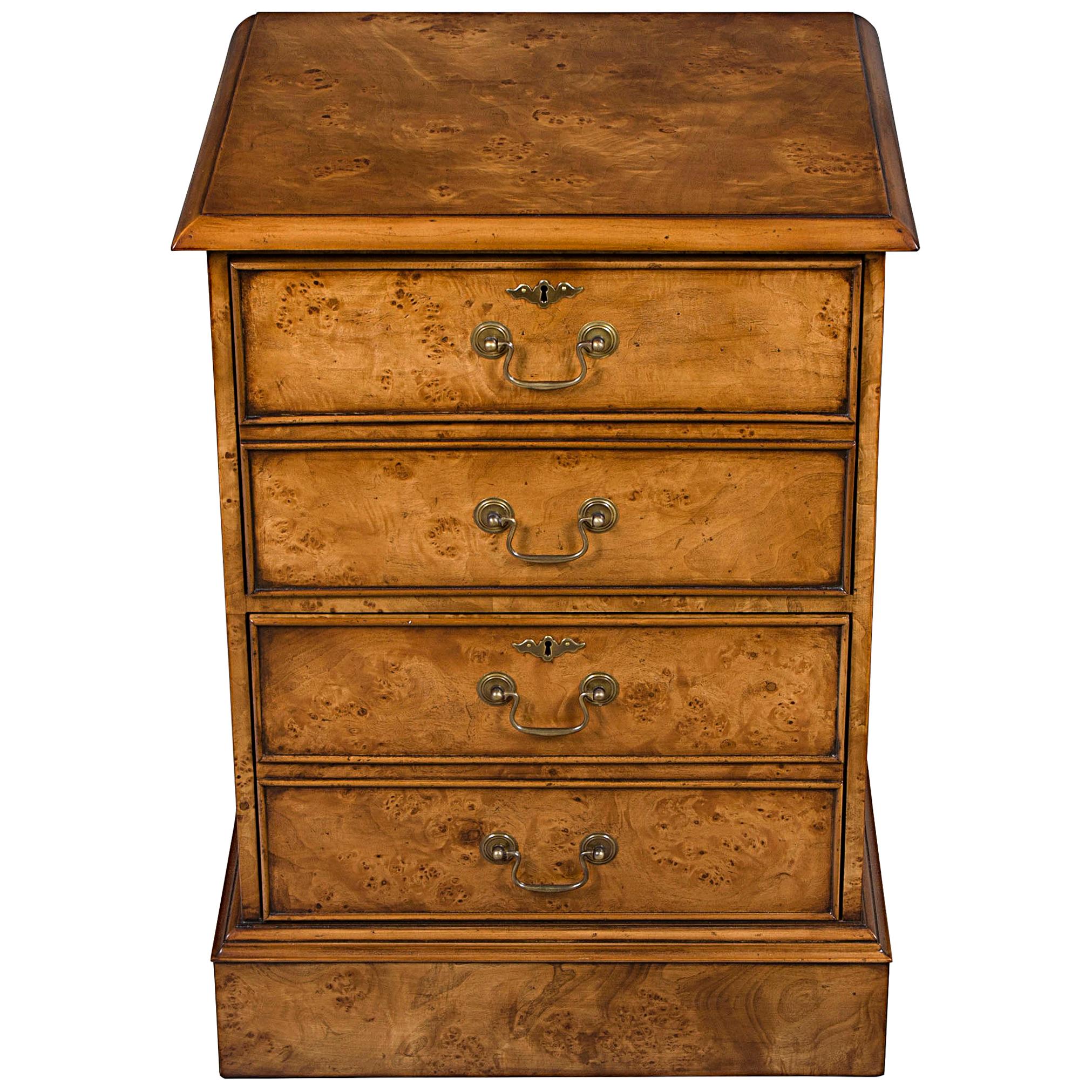 Bird's Eye Maple Two-Drawer File Cabinet Legal or Letter