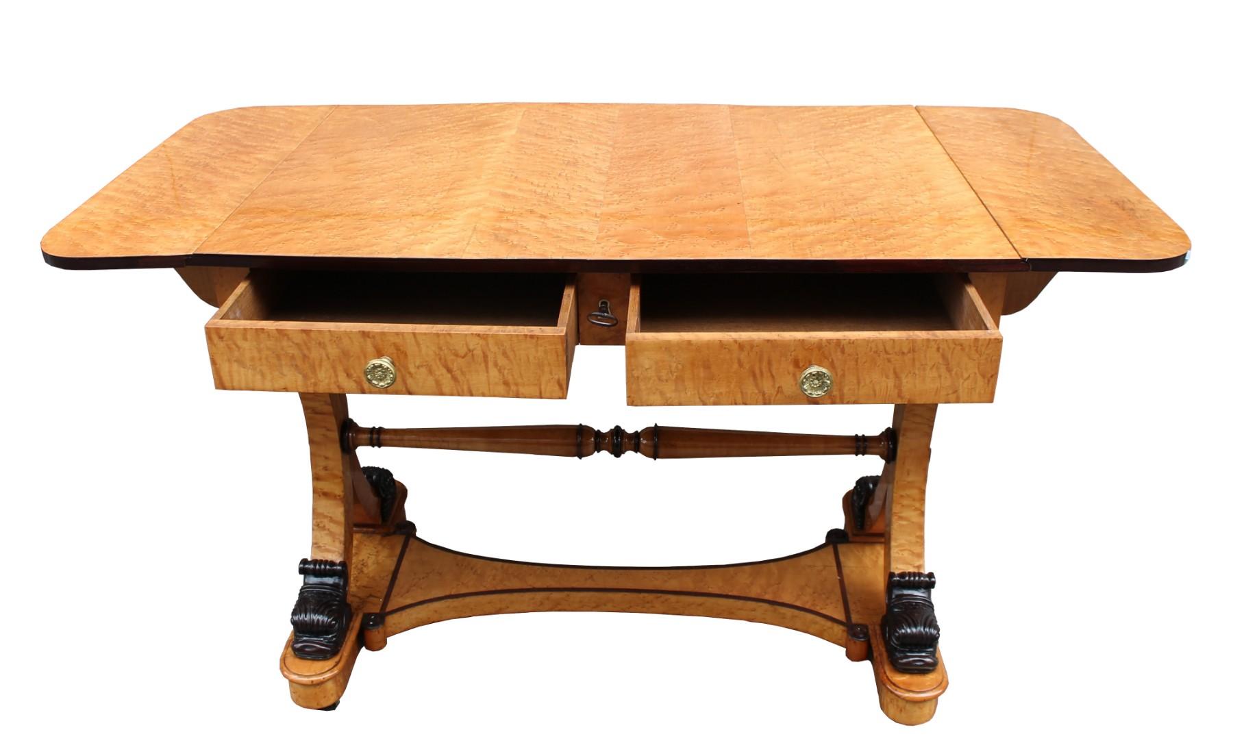 Bird's-eye maple wood Charles X table.