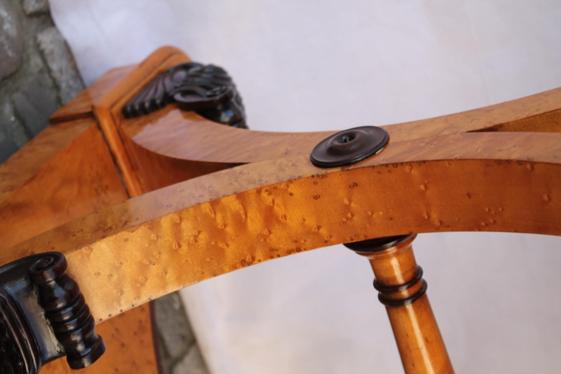 19th Century Bird's-Eye Maple Wood Charles X Table