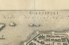 Bird’s-Eye View Map of Gallipoli: Fortified Ionian Gem by Mattheus Merian, 1688