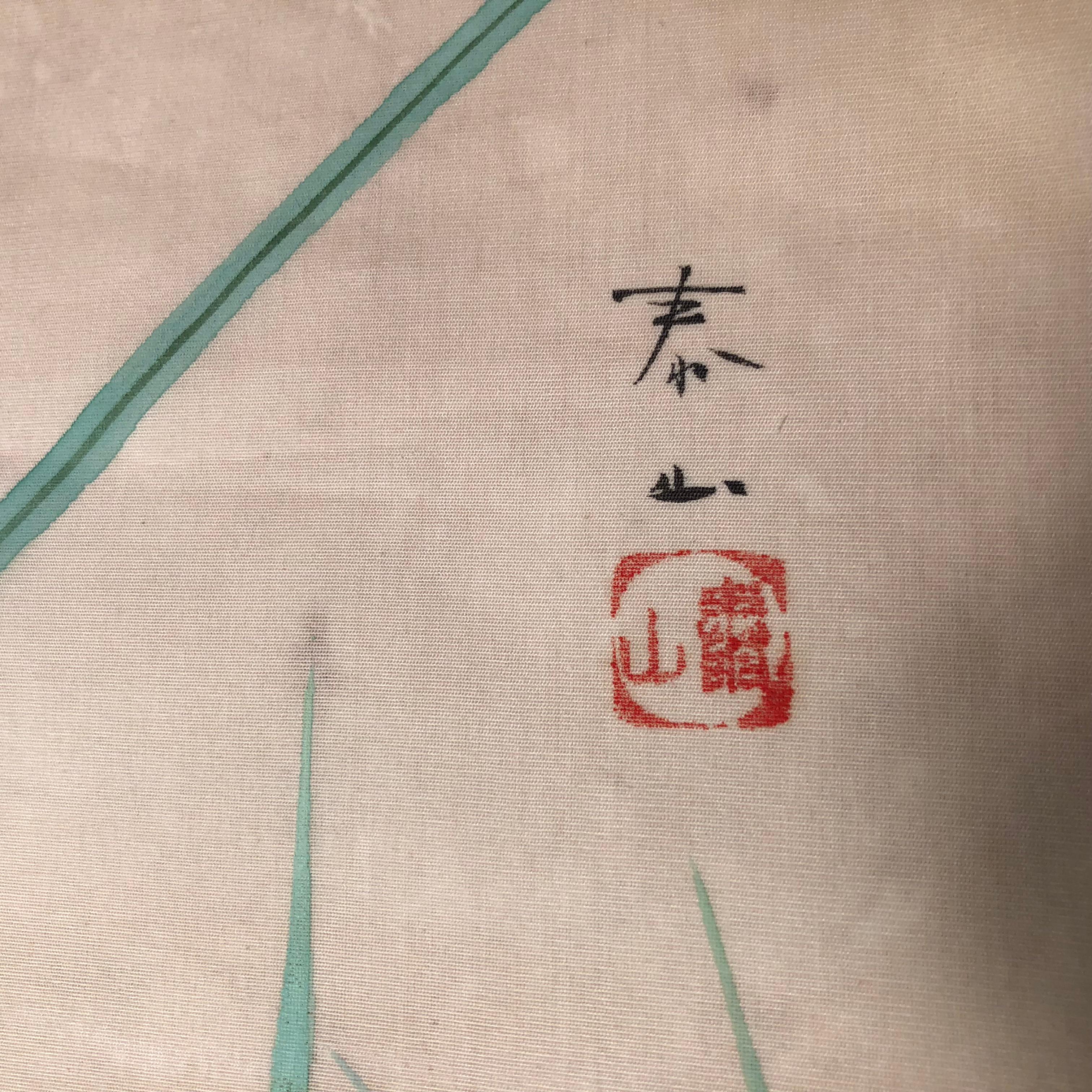 Birds & Flowers Galore Japanese Antique Hand-Painted Silk Painting Taisho Period 5