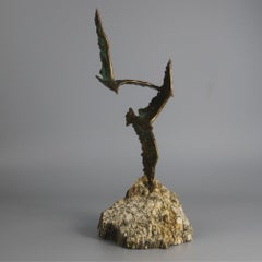 Birds in flight - Bronz and stone by Curtis Jere ca 1960