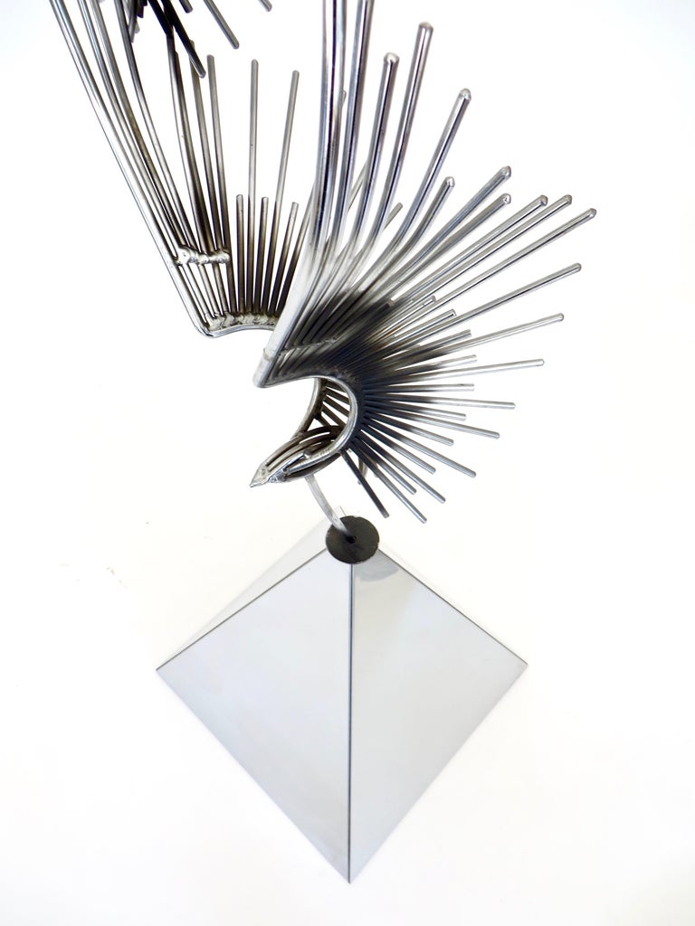 Curtis Jeré Birds in Flight Stainless Steel Floor Sculpture Signed Jere ...