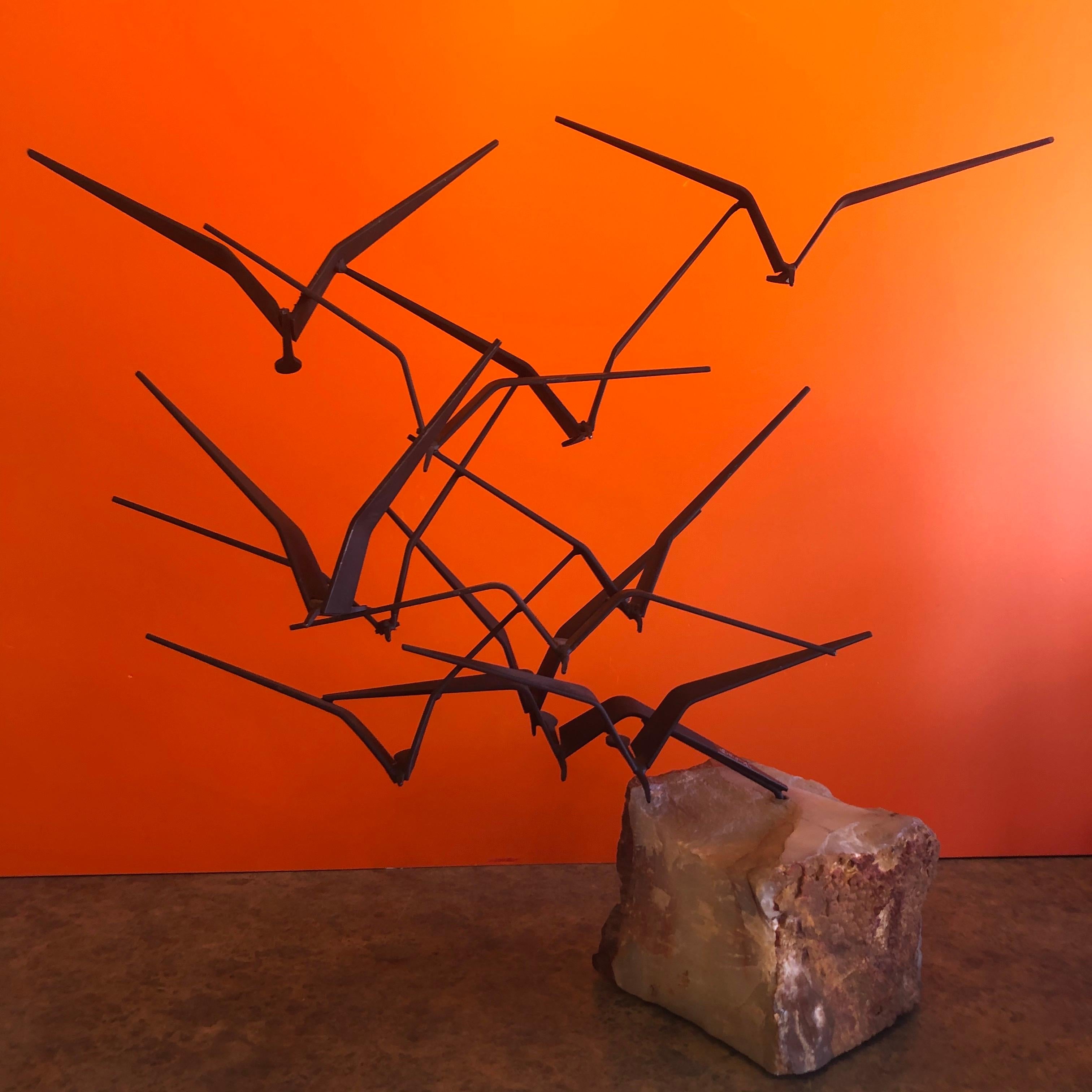 „Vogel im Flug“-Skulptur mit schwarzer Oberfläche von Curtis Jere für Artisan House im Angebot 5